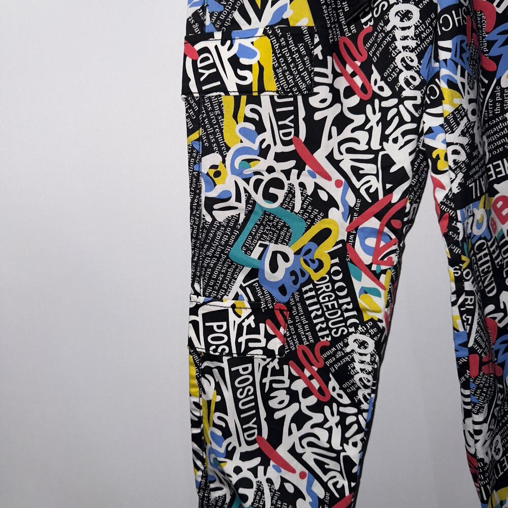 VIP JEANS Graphic Print Jogger Pants - Size 5/27 - Picture 3 of 7
